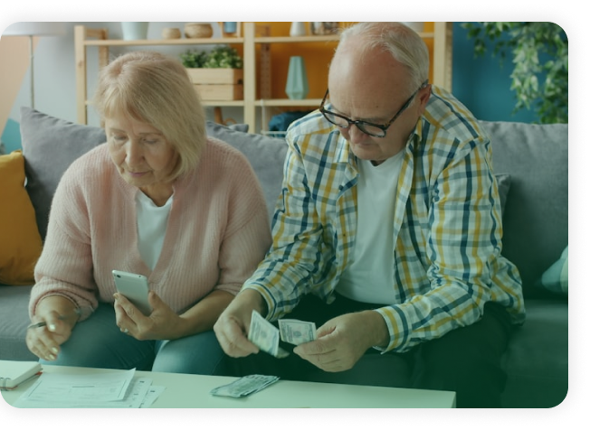 People reviewing finances together